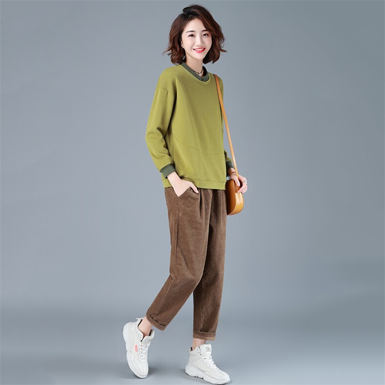 2022年春季新款休闲套装女洋气减龄时尚卫衣两件套装裤子宽松显瘦,女装套装/套裙,简韵佳