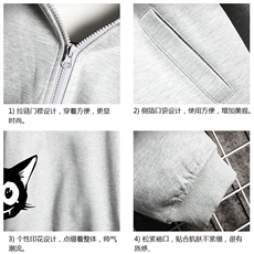 KS21035-P38加绒款-P43连帽开衫卫衣男运动外套大码班服网格，男装卫衣，电商A040A