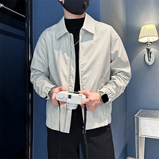 痞帅炸街潮流翻领夹克男士外套社会小伙店主风301C-JK13-P98控138，男装夹克，星座301C（原B323）