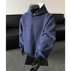春秋美式凹凸钢印字母连帽卫衣WY3905常规P65控88，男装卫衣，电商B208