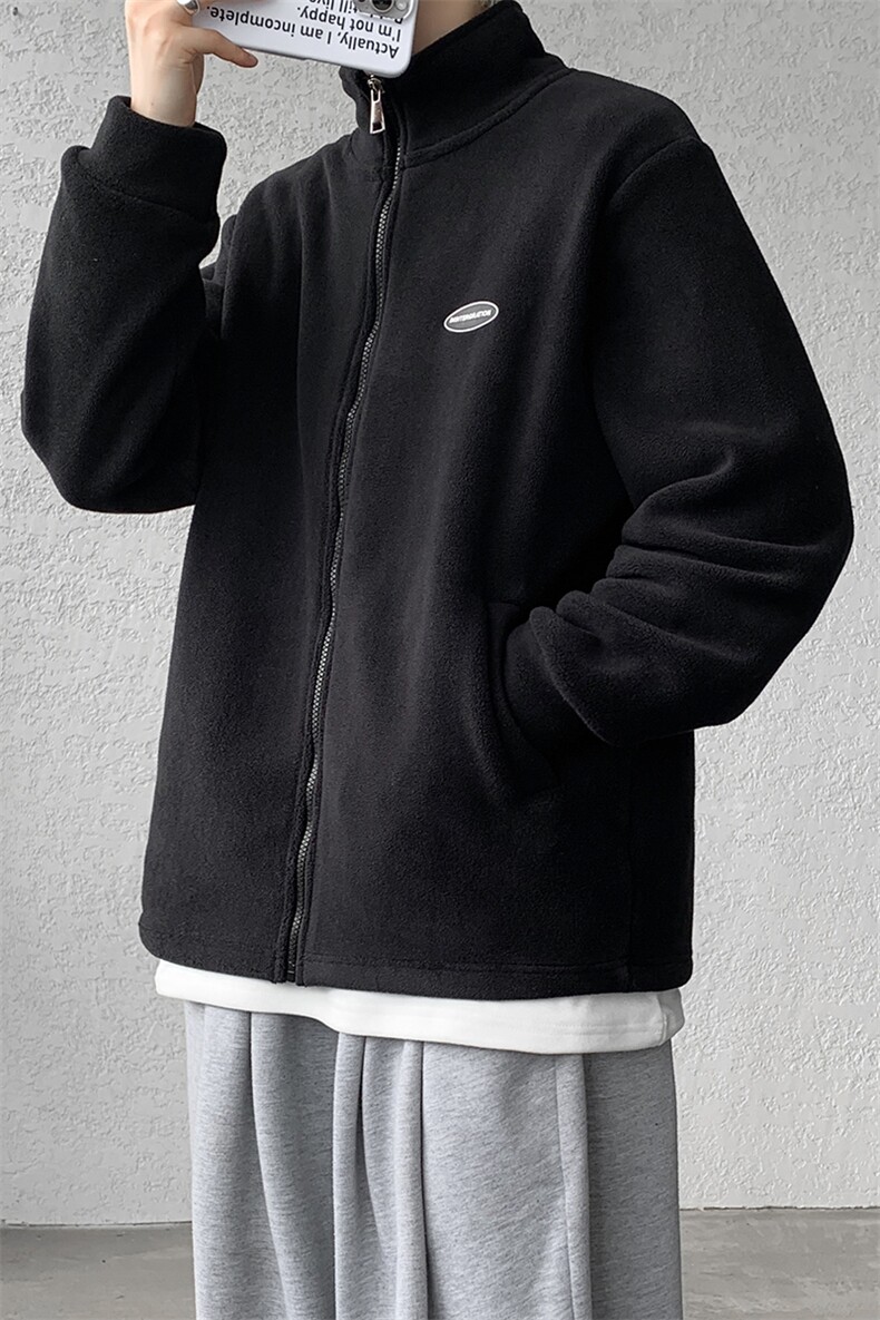 8XL-M摇粒绒外套男奥粒绒加厚羊羔绒卫衣内胆夹克JK1314P68控88,男装夹克,电商D206-1