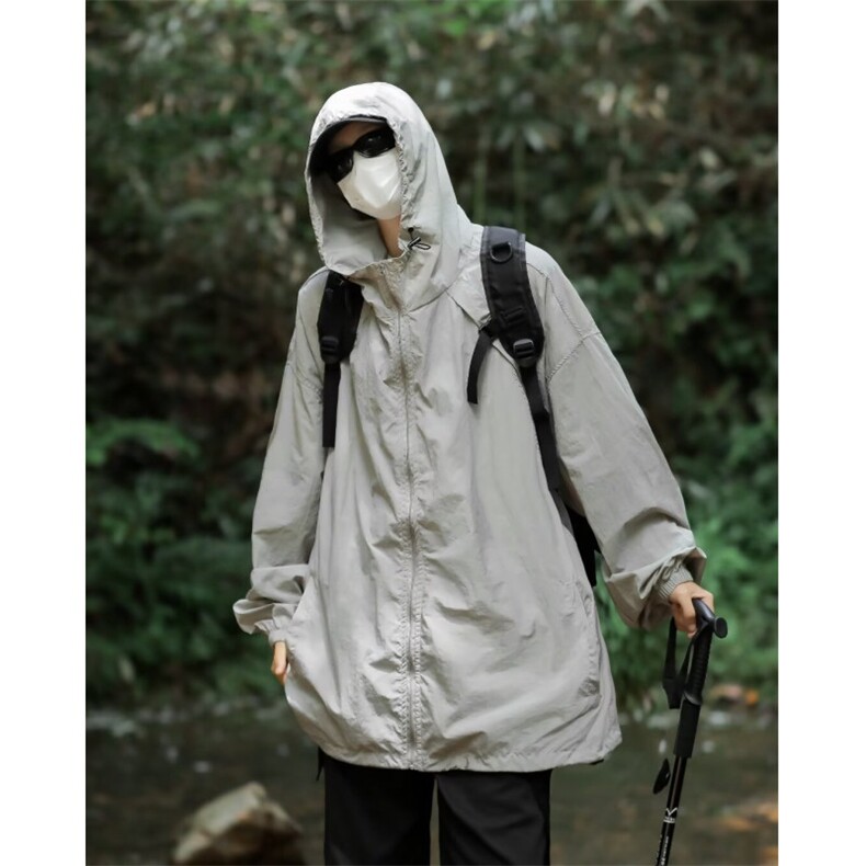 美式机能连帽防晒衣男夏季薄款W9313P40，男装防晒衣，星座1116-2