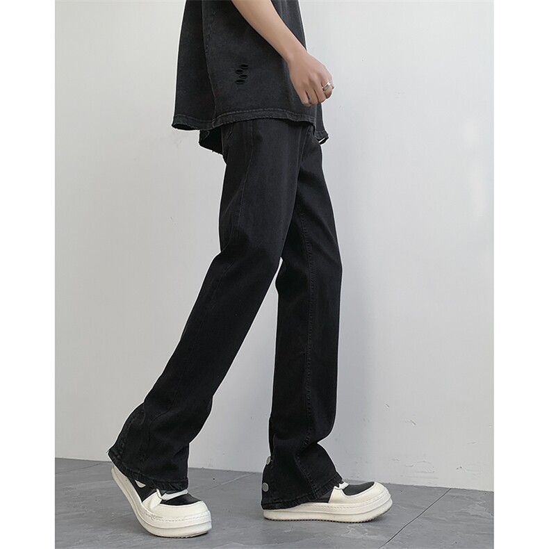 现货！加大码弹力排扣牛仔裤泥黄纯色长裤310A-2BK330P60控78,男装牛仔裤,星座310A-2