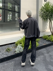 自家图，博主风cleanfit外套男短款撞色美式飞行员夹克JK2407-P95，男装牛仔裤，星座1007（原301D）
