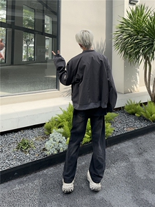 自家图，博主风cleanfit外套男短款撞色美式飞行员夹克JK2407-P95图片