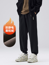A178-16883AP80秋冬季加绒束脚裤弹力休闲卫裤，男装休闲裤，电商A178-1