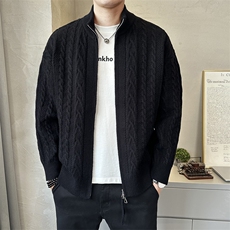 高级松弛感立领针织男士拉链开衫毛衣春秋新款上衣外套K7718-P125，男装针织衫/毛衣，电商A237