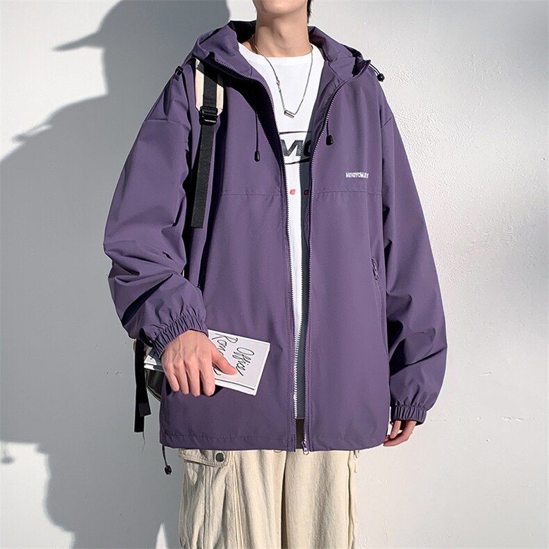 主推光影墙2026春季新款连帽夹克外套休闲冲锋衣潮A436-727-P60,男装夹克,电商A436