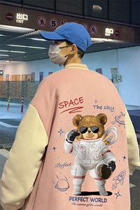 BQMF18-P90港风拼接棒球服男士棉服男棉袄男潮牌棒球服棉袄男潮牌图片