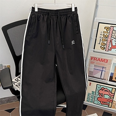 美式高街休闲裤条纹抽绳直筒宽松垂感百搭阔腿裤ZK2886P38，男装休闲裤，星座1013-1