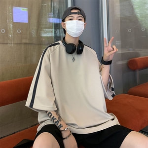 夏季新款美式潮牌百搭运动半袖小众设计感短袖T恤 现货T1712-P26图片