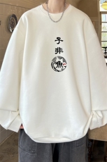 控38简约帅气百搭长袖t恤男大码卫衣T4070-P25加绒款-P35，男装卫衣，电商A040