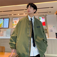 美式飞行服夹克外套男复古棉服加厚棉衣设计感棒球服潮牌，男装夹克，星座716-4