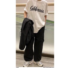 字母印花短袖T恤男士夏季宽松大码短T韩系潮流圆领半袖上衣，男装T恤，星座1210-1