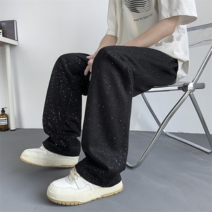 模特-满天星斜切弯刀卫裤男春秋休闲裤子9005-P38图片