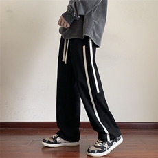 港风休闲裤男港风宽松直筒拖地裤束脚裤卫裤KP733P40，男装休闲裤，星座1204-3