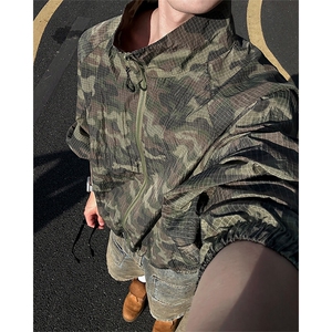 尼龙速干迷彩防晒衣男夏季潮牌防紫外线冰丝凉感宽松情侣立领外套图片