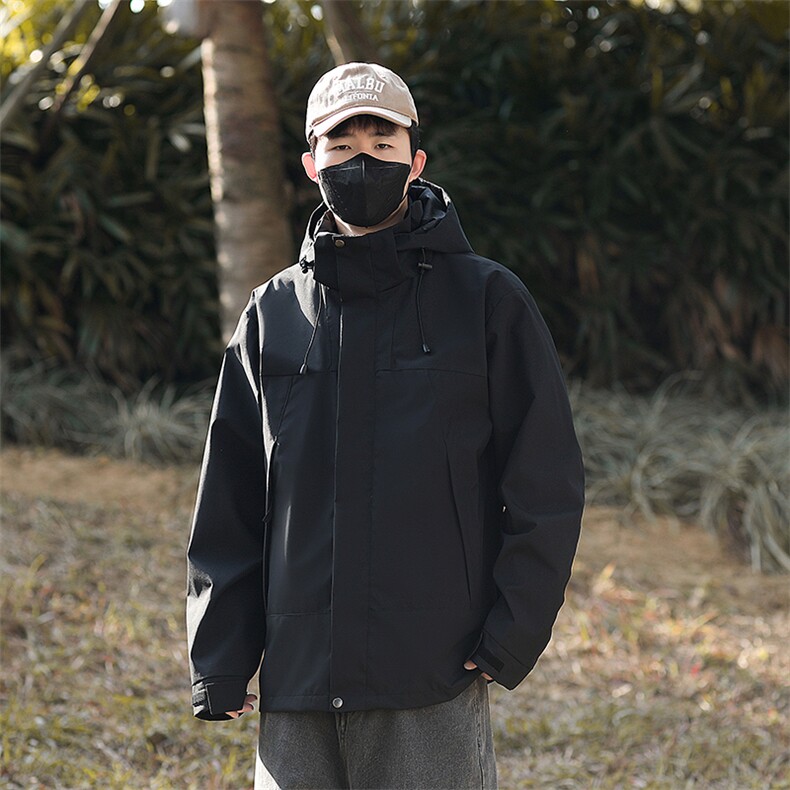 FL88821-2366春秋男女防风防水冲锋衣户外连帽时尚休闲夹克,男装夹克,电商B360