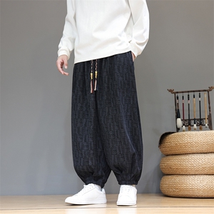 风 灯芯绒灯笼裤脚阔腿裤 超大码M-9XL 2538加绒-P85 常规P65图片