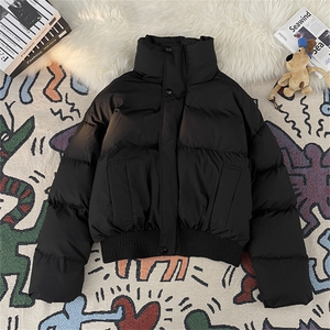 F46-P90 美式潮牌高级感羽绒面包服冬季韩系立领短款棉服外套男图片