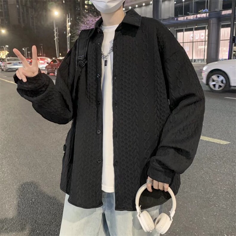 潮流夹克潮男春季编织花纹外套W1156P36图片