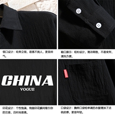 QC58001-P45亚七分袖衬衫男大码五分袖衬衣男短袖砖墙挂拍，男装衬衫，电商A040A