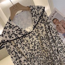 现货海军领碎花裙，其它，XTZ style