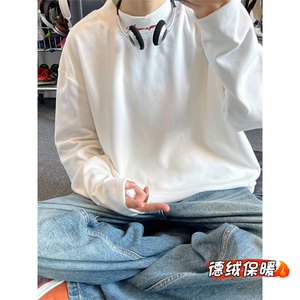 德绒打底衫半高领刺绣字母保暖内搭长T恤卫衣TJ1203-P23【特价】图片
