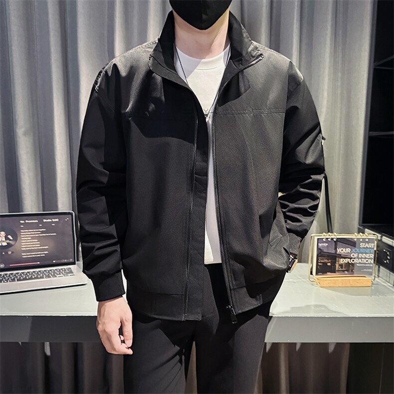 社会小伙秋装新款男时尚夹克男店主外套JK80-P78控128白色,男装夹克,星座301B-1