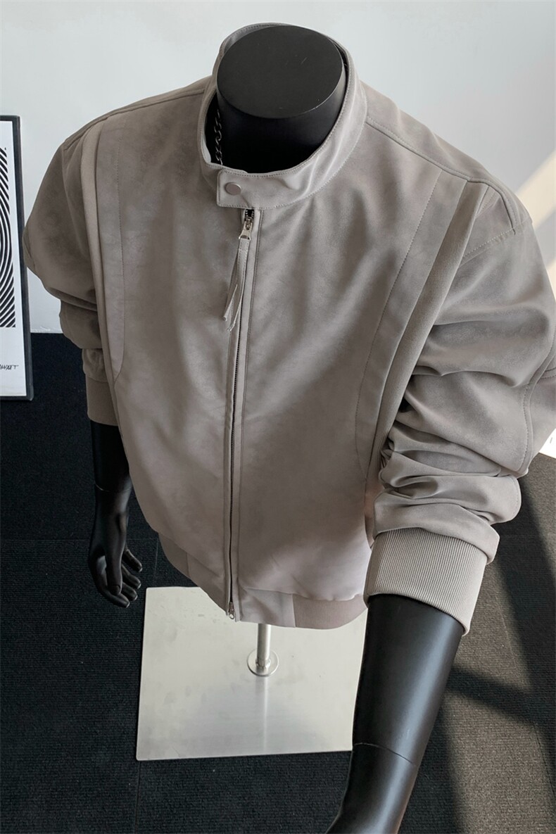 机动皮衣扎染防水立领皮夹克男士休闲皮外套A406JK2550P88,男装夹克,星座309（原A406）
