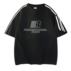 黑色拼白织带