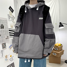 2023春季男潮流宽松外套连帽百搭韩版高街工装上衣JK0027-P30，男装夹克，星座308B-1