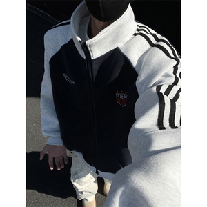 美式立领运动刺绣外套男 xh93-特p75图片