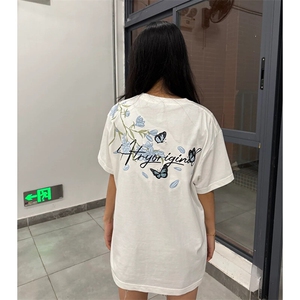 万针全刺绣解构设计260克重磅双纱纯棉高品质美式高街短袖T恤特35图片