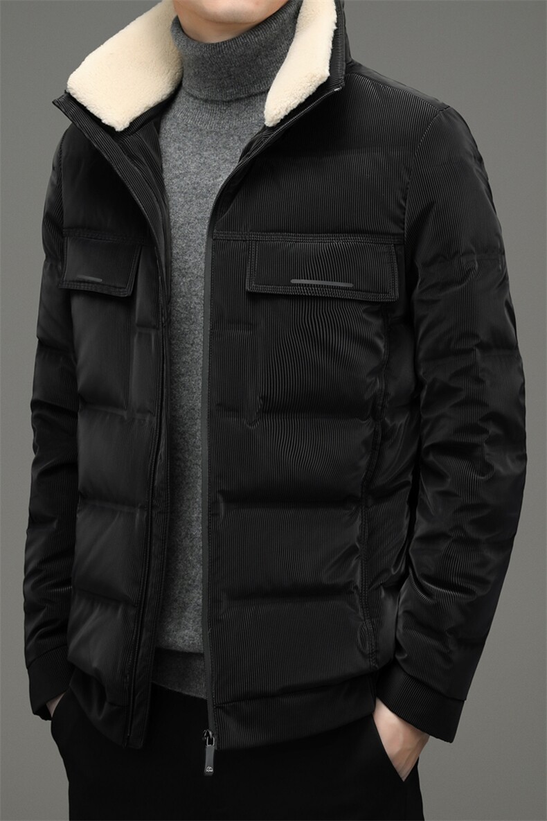冬季新款羽绒服立领常规中青年男装商务休闲夹克外套HB92166-P295，男装羽绒服，电商B212（原钱塘6029）