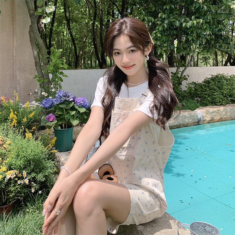 【已出大货】2024夏季新款时尚洋气两件套背带裤套装百搭减龄,女装休闲裤,C位