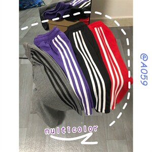 21 夏季新宽松港风潮大码男学生运动条纹卫裤休闲短裤  8003-P25图片