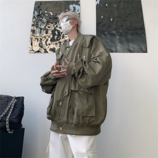 美式vibe棒球服男秋季飞行员夹克高街外套春秋潮牌小众J8528-p63，男装夹克，星座1008