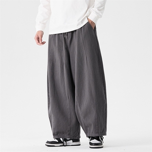 秋冬 大码日系特宽阔腿工装休闲直筒裤风弯刀裤潮 k280/p70图片