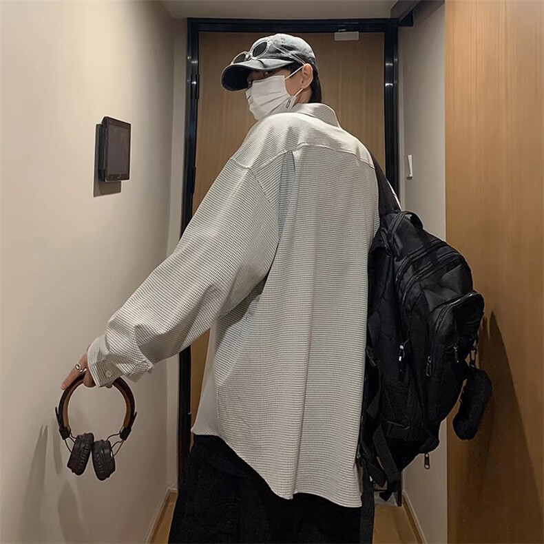 长袖衬衫春款男港风潮流CY901P40,男装衬衫,星座1116-2