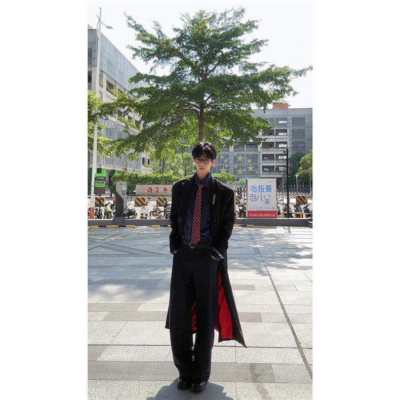 【已下单】长款秋冬韩版毛呢大衣宽松高级感外套DY05018P125,男装毛呢大衣,星座1004（原星座815-3）