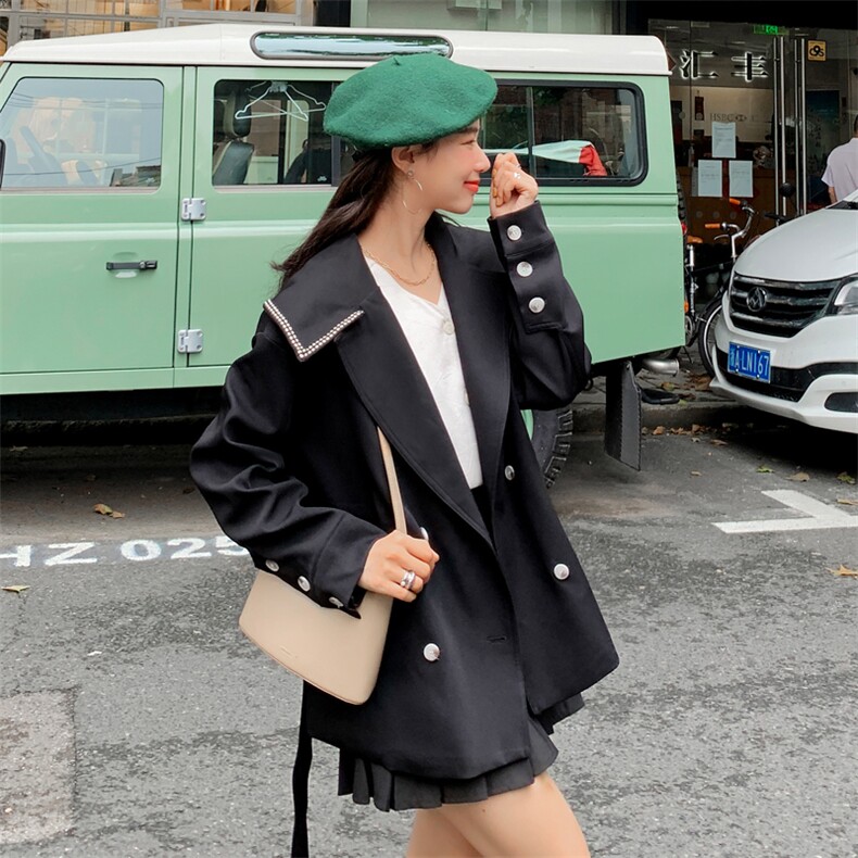 现货271-9712新款花边撞色小西装，女装西装，浙宝271