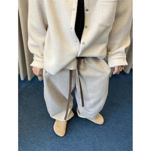 秋冬弯刀阔腿直筒运动休闲裤男宽松轻奢长裤子潮流KH208