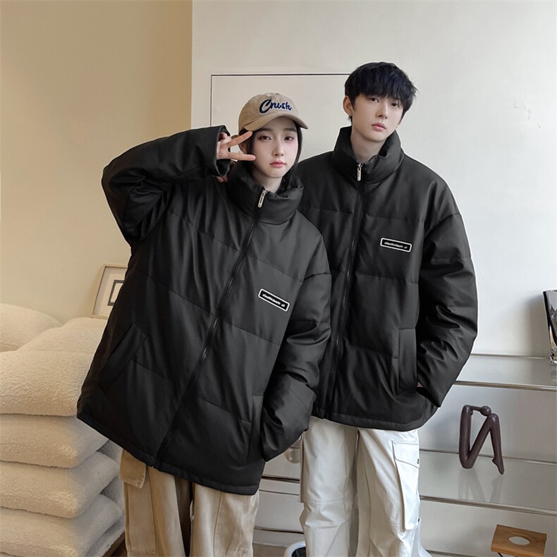 PU皮羽绒服男冬季新款港风情侣白鸭绒外套YR918-P150(控价198元,男装羽绒服,星座214-3