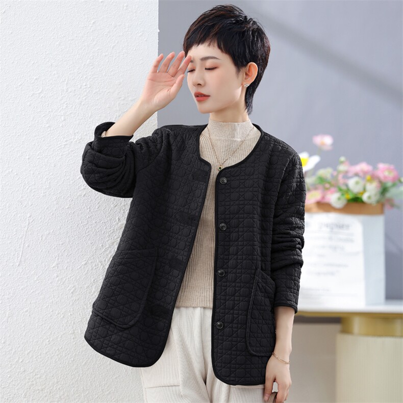 时尚女装冬季加绒加厚保暖外套显瘦修身短款棉服,女装短外套,余墨