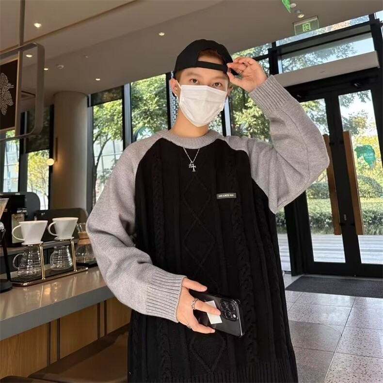 B299P48秋冬新款男女同款宽松毛衣外套男装上衣,男装针织衫/毛衣,星座512-6