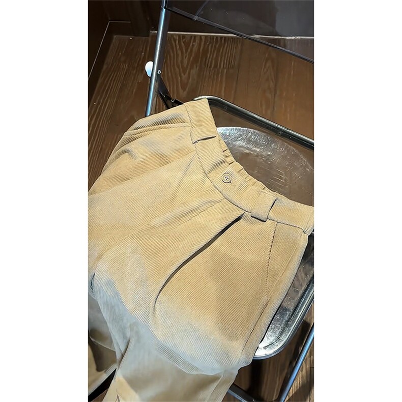 量优供视频秋冬加厚灯芯绒休闲裤半松紧伞兵裤K841特P45控68,男装休闲裤,电商A309
