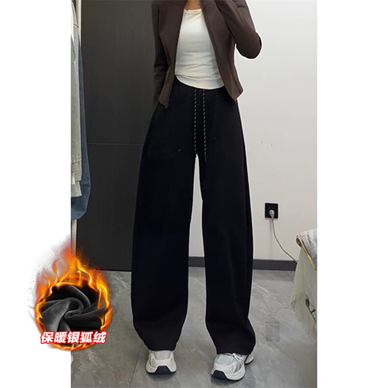 薄款改加绒特批P35无差价冬新抖音保暖中性拖地裤K1986J加绒,男装休闲裤,电商A001-1