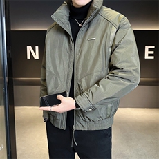标50绒店主风2025新款男士拼接立领羽绒服外套B338-2516-P195，男装羽绒服，电商B338