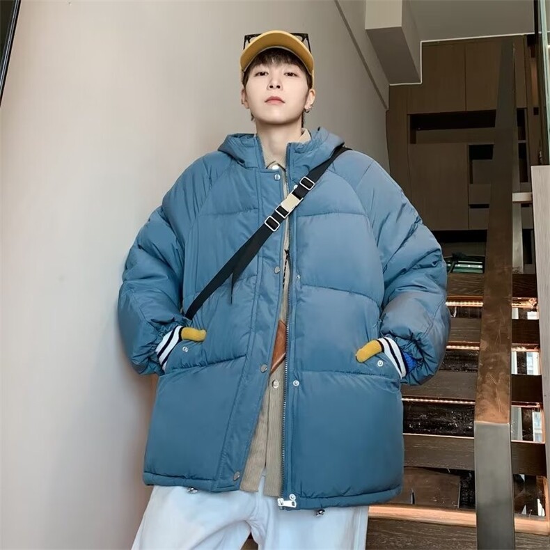棉服外套男韩版潮流加厚冬季帅气连帽2024新款ins棉衣MF204-P83图片